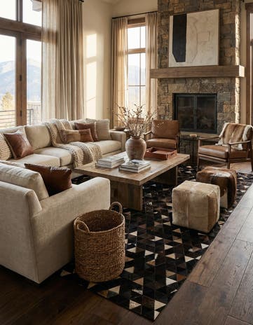7' 11 x 9' 8 Cowhide - Patchwork Rug