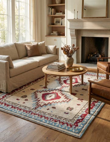 5' x 7' 2 Hand Knotted Oushak Wool Rug
