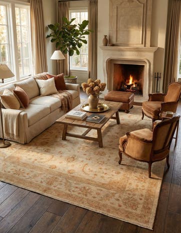 9' 9 x 12' 10 Hand Knotted Peshawar Ziegler Rug