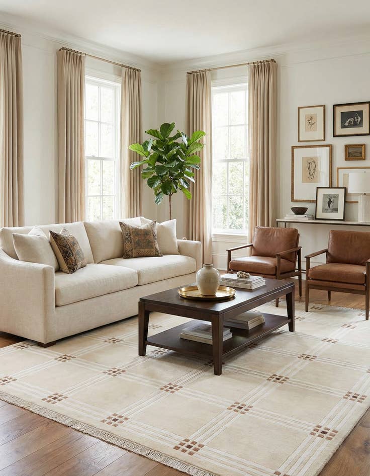 Detail image of 8' 3 x 11' 5  Hand Knotted Darya Wool Rug