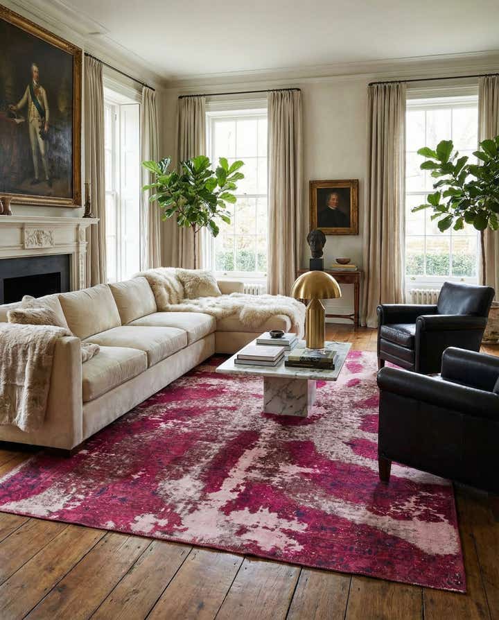 5' 10 x 8' 7 Hand Knotted Ultra Vintage Persian Wool Rug