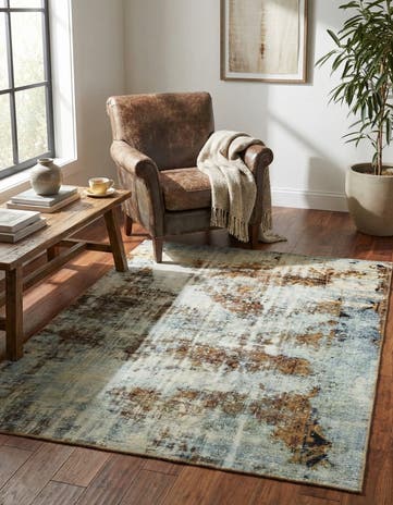 4' 7 x 5' 10 Hand Knotted Ultra Vintage Persian Wool Rug
