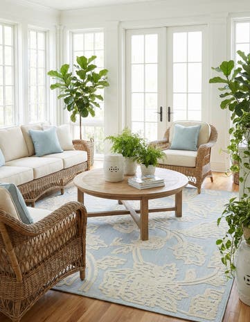 Gray Easy-Clean Aruba Indoor / Outdoor Square Rug
