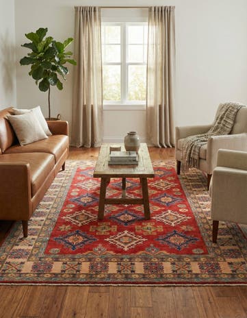 6' 1 x 9' Hand Knotted Kazak Rug