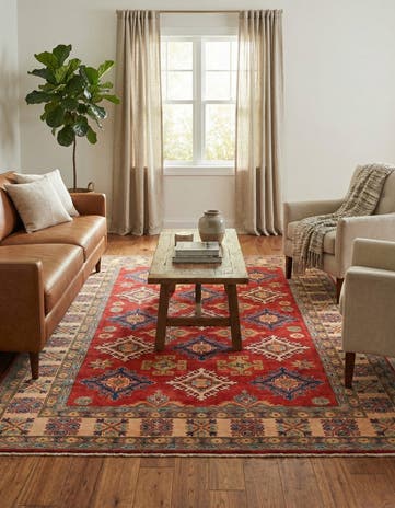 6' 1 x 9' Hand Knotted Kazak Rug