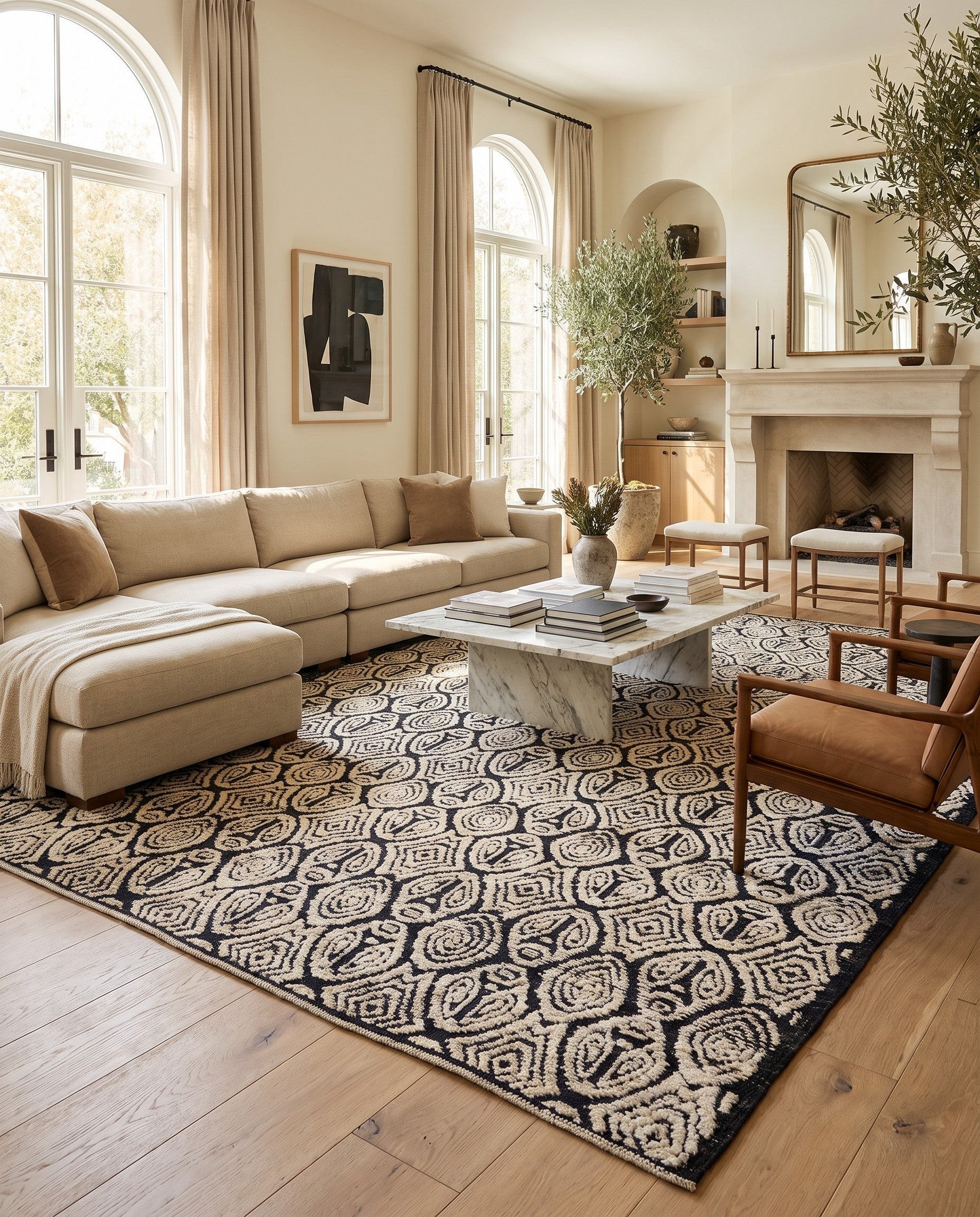 9' x 12' 2 Hand Knotted Darya Wool Rug