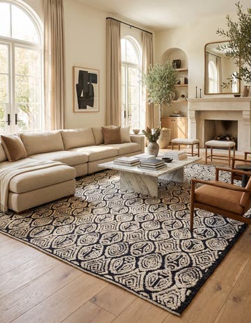 9' x 12' 2 Hand Knotted Darya Wool Rug
