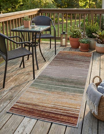 Easy-Clean Modern Indoor / Outdoor Runner Rug