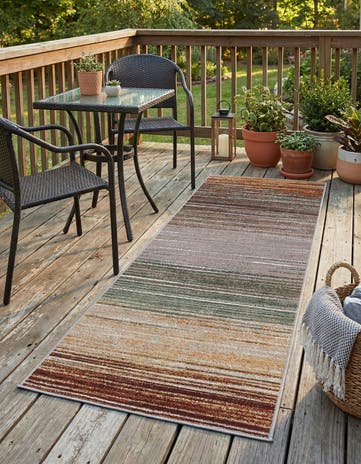 Easy-Clean Modern Indoor / Outdoor Runner Rug