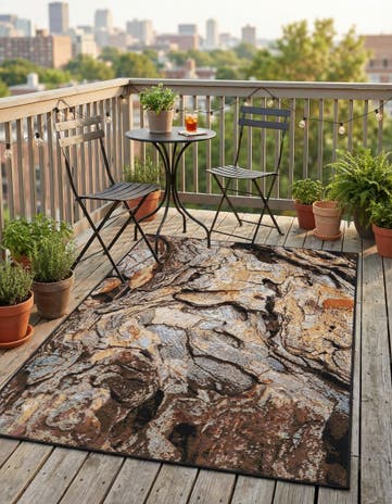 4' x 6' Easy-Clean Modern Indoor / Outdoor Rug