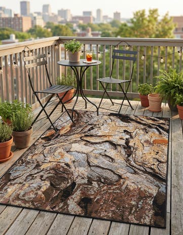 4' x 6' Easy-Clean Modern Indoor / Outdoor Rug