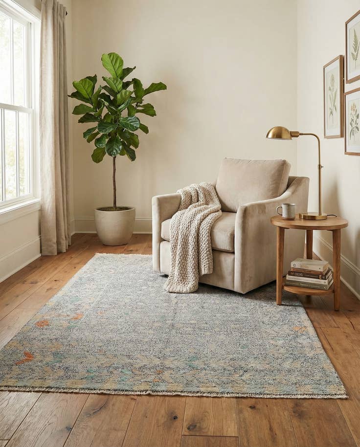 Detail image of 5' 2 x 7' 3 Hand Knotted Modern Ziegler Wool Rug