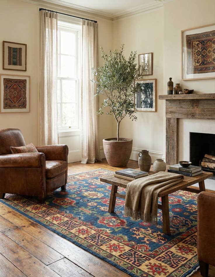 Detail image of 5' x 6' 6  Hand Knotted Kazak Rug