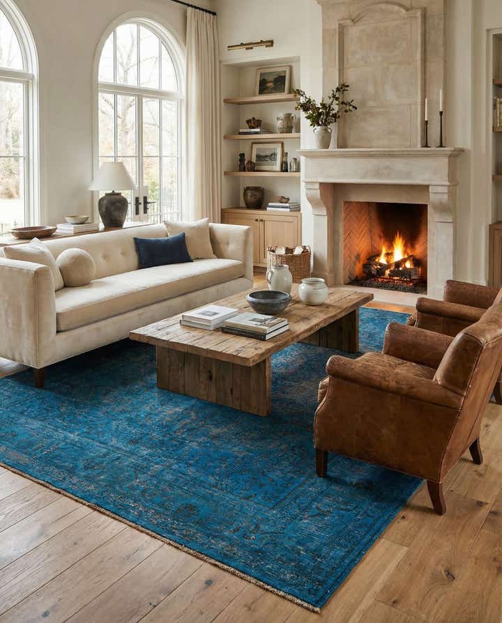 6' 10 x 10' Hand Knotted Ultra Vintage Persian Wool Rug