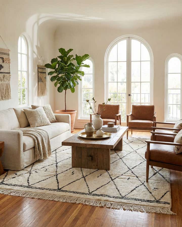 7' 10 x 10' 5 Hand Knotted Moroccan Wool Rug