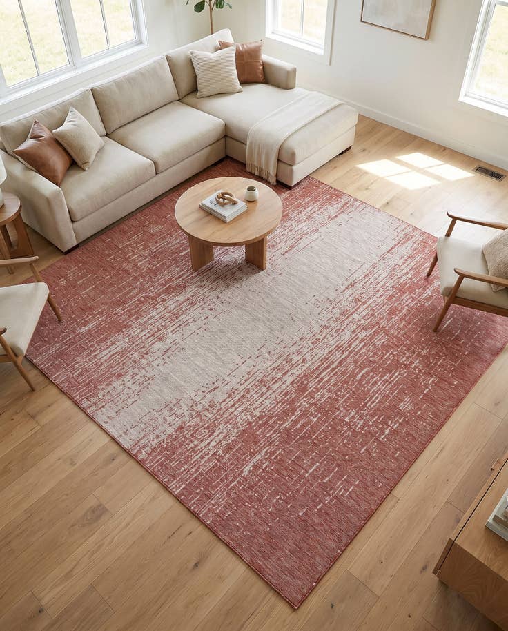 Detail image of 10' 8 x 10' 8 Easy-Clean Modern Indoor / Outdoor Square Rug