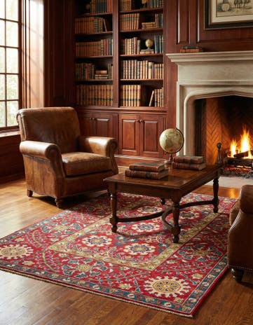 5' x 8' Hand Knotted Kazak Rug