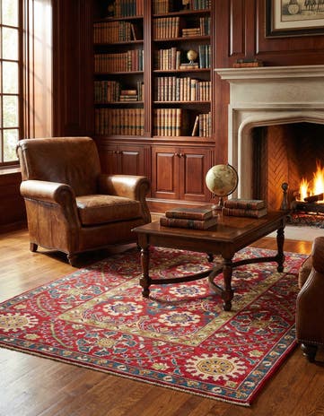 5' x 8' Hand Knotted Kazak Rug