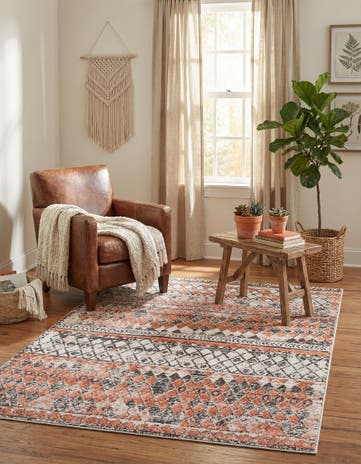 Salmon Leipzig Rug