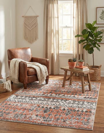 Salmon Leipzig Rug
