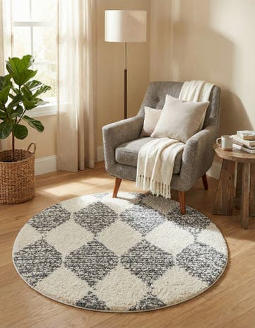 3' 3 x 3' 3 Serenity Shag Round Rug