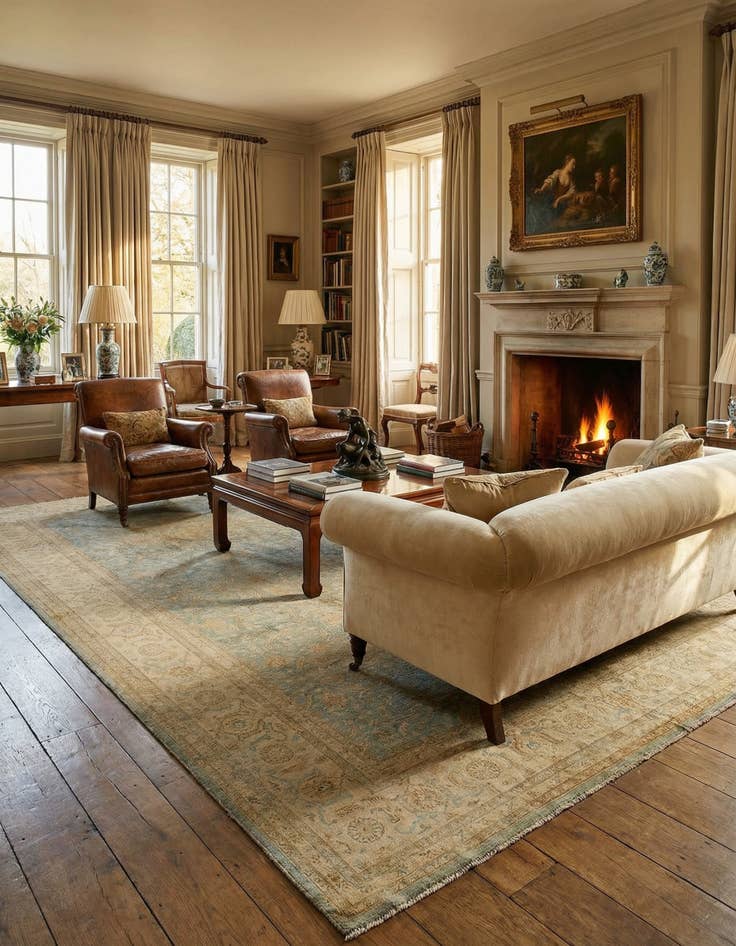 Detail image of  9' 9 x 13' 7 Ziegler Wool Rug