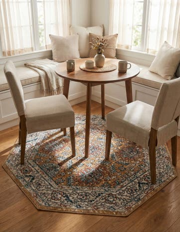 Mustard Yellow Nyla Octagon Rug