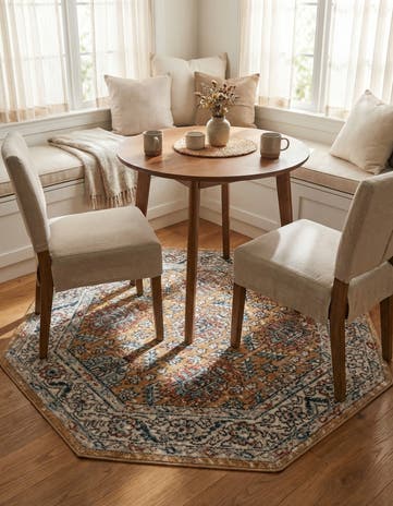 Mustard Yellow Nyla Octagon Rug