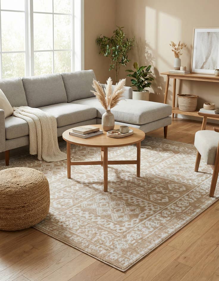 Detail image of 7' 10 x 7' 10 Oxford Square Rug