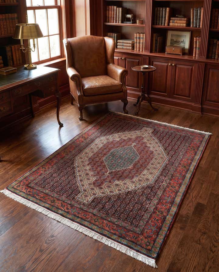 130cm x 160cm Handgeknüpft Birjend Persisch Wolle Teppich