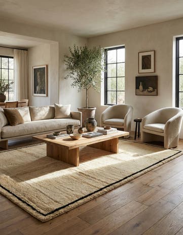 5' 5 x 8' 4 Hand Knotted Moroccan Wool Rug