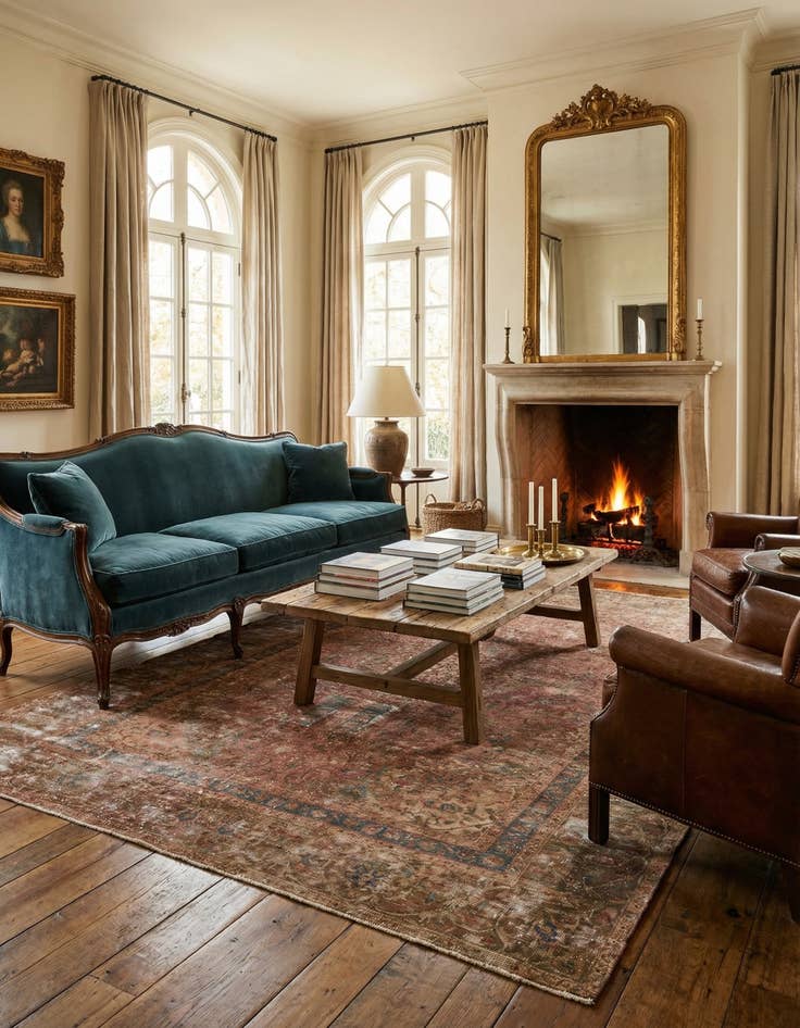 Detail image of  7' x 10' 10  Hand Knotted Ultra Vintage Persian Wool Rug