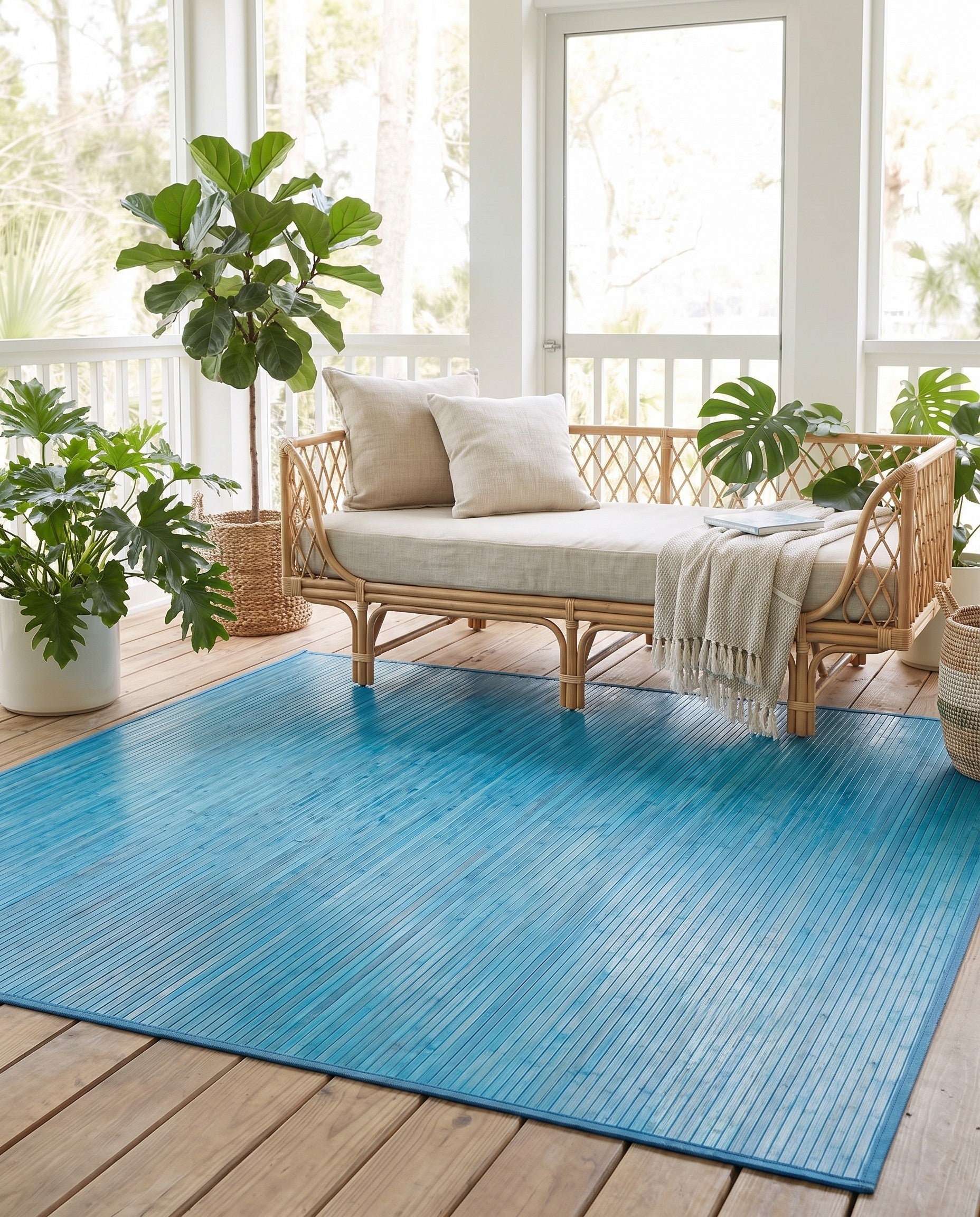 7' 10 x 7' 10 Bamboo Square Rug