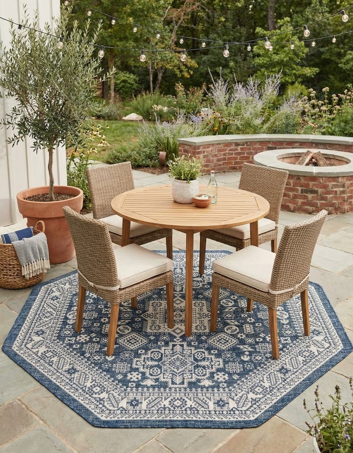 7' 10 x 7' 10 Easy-Clean Aztec Indoor / Outdoor ...
