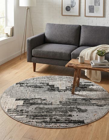 Fossil Gray Cherokee Round Rug