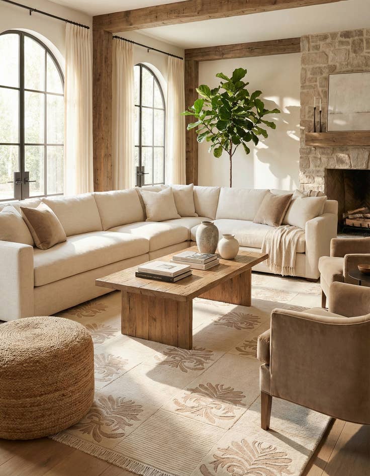 Detail image of  6' 7 x 9' 7  Hand Knotted Darya Wool Rug