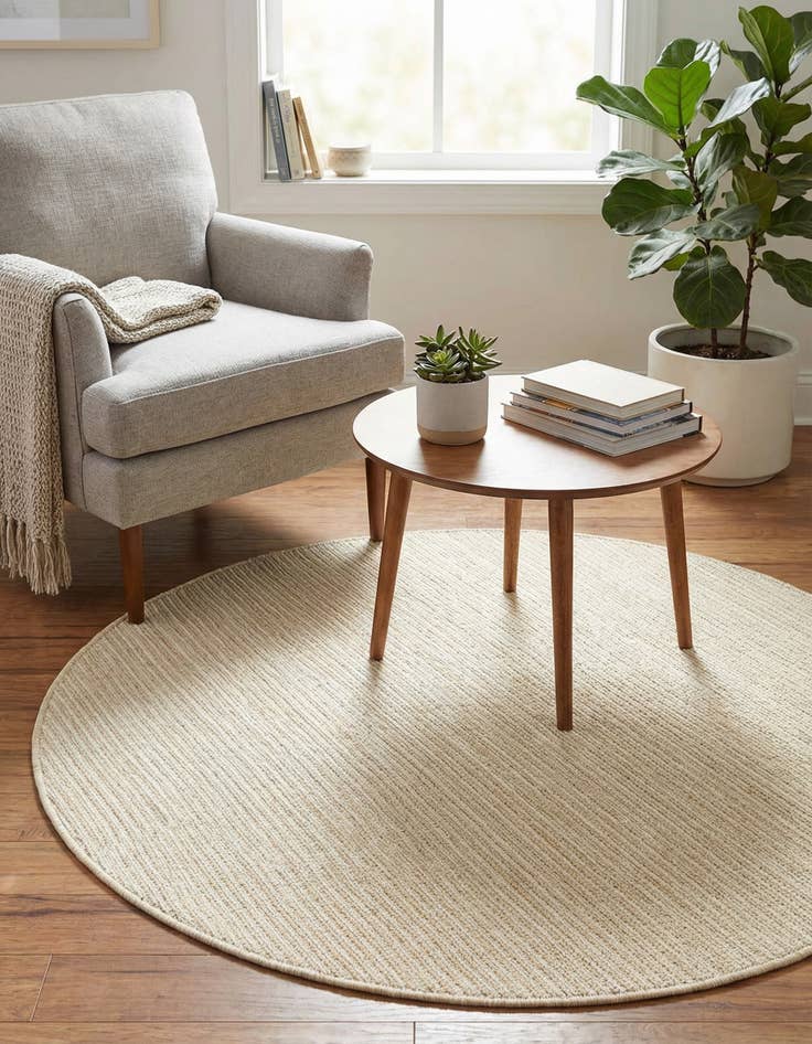 Detail image of 3' 3 x 3' 3  Washable Jill Zarin Palm Springs Indoor / Outdoor Round Rug