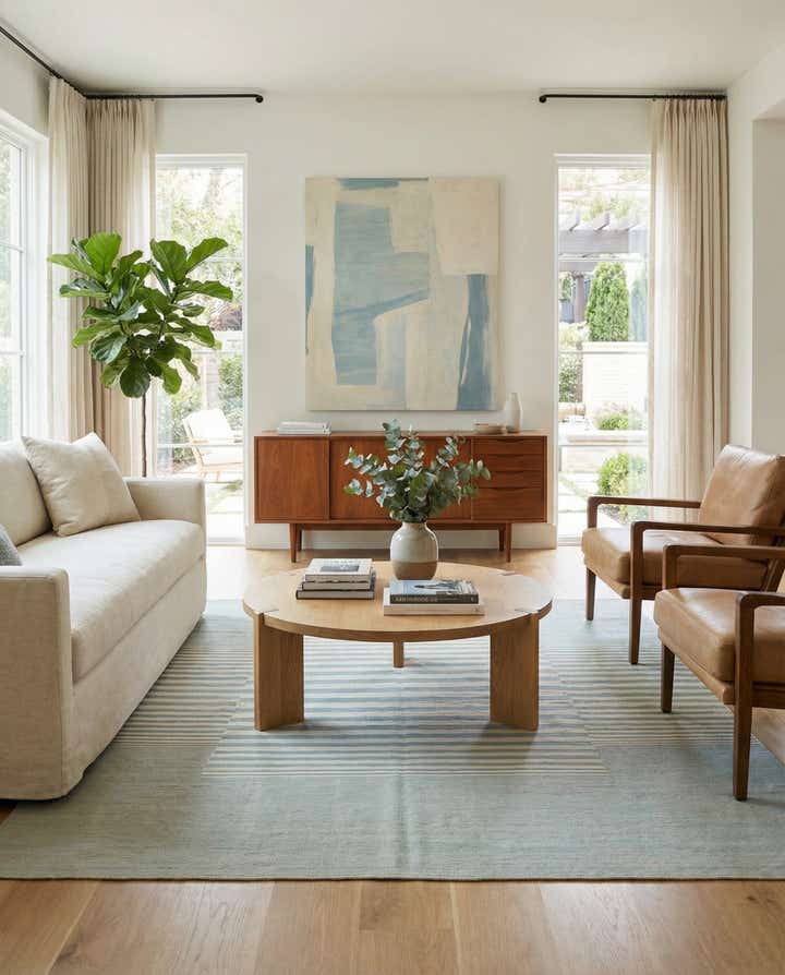 5' 10 x 7' 8 Hand Woven Kilim Modern Wool Rug