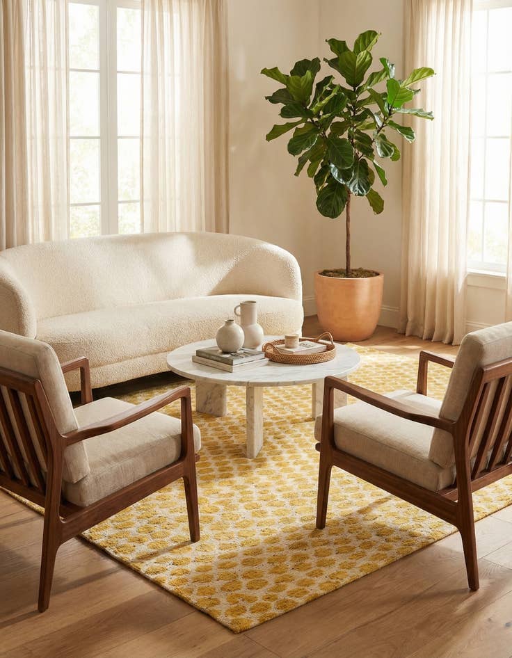 Detail image of 5' 9 x 9' 4  Hand Knotted Darya Wool Rug