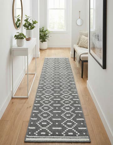 Gray Oslo Runner Rug