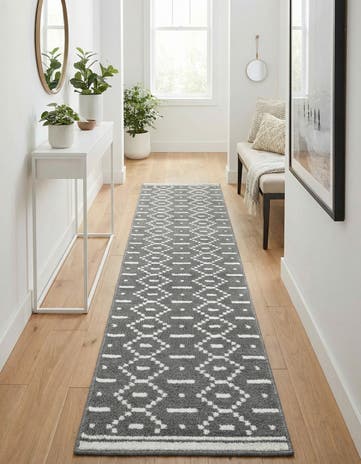 Gray Oslo Runner Rug
