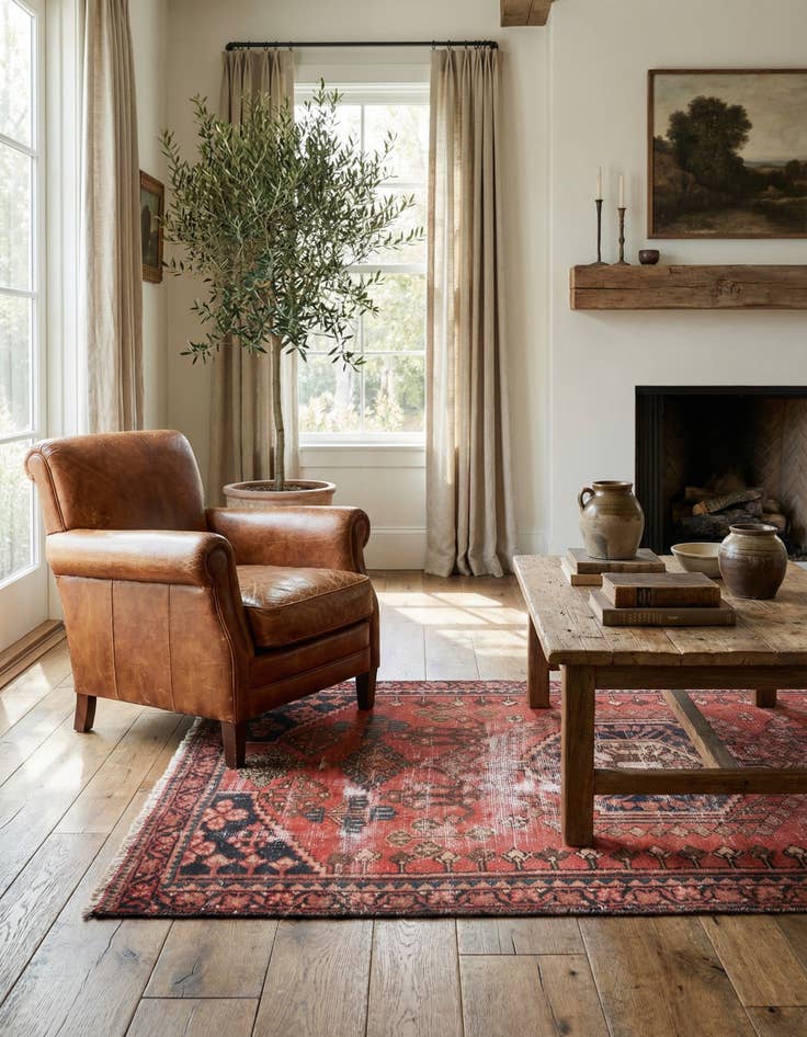 Detail image of 3' 9 x 6' 3  Hand Knotted Ultra Vintage Persian Wool Rug