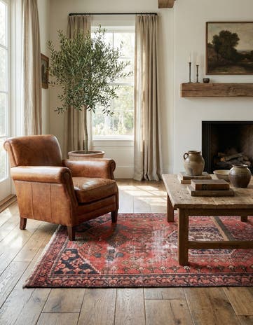 3' 9 x 6' 3 Hand Knotted Ultra Vintage Persian Wool Rug