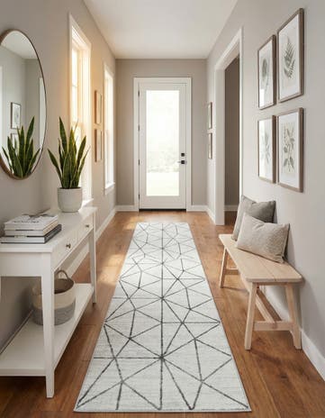 2' 7 x 13' Lattice Trellis Runner Rug