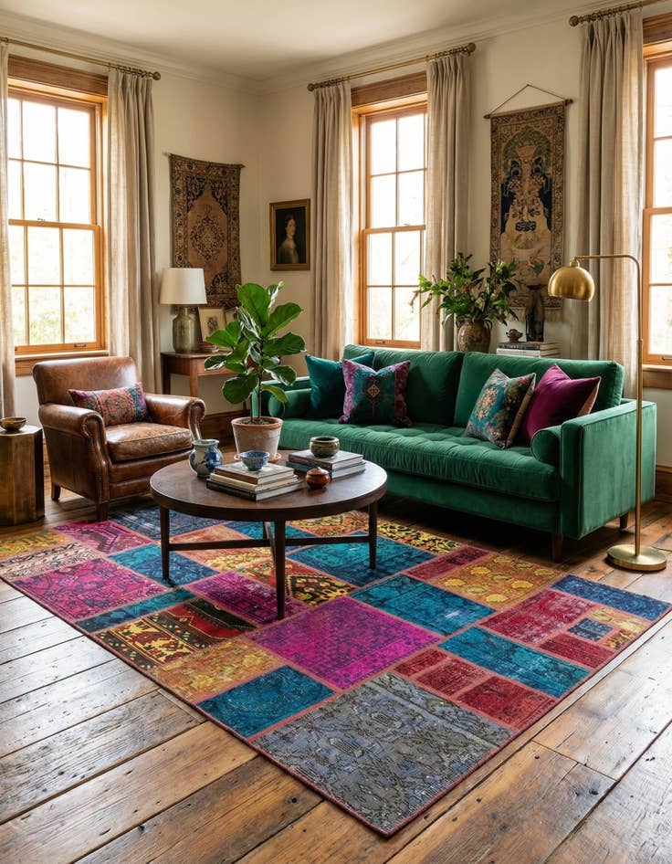 Detail image of 5' 6 x 7' 6 Hand Knotted Ultra Vintage Persian Wool Rug