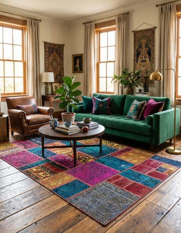 5' 6 x 7' 6 Hand Knotted Ultra Vintage Persian Wool Rug
