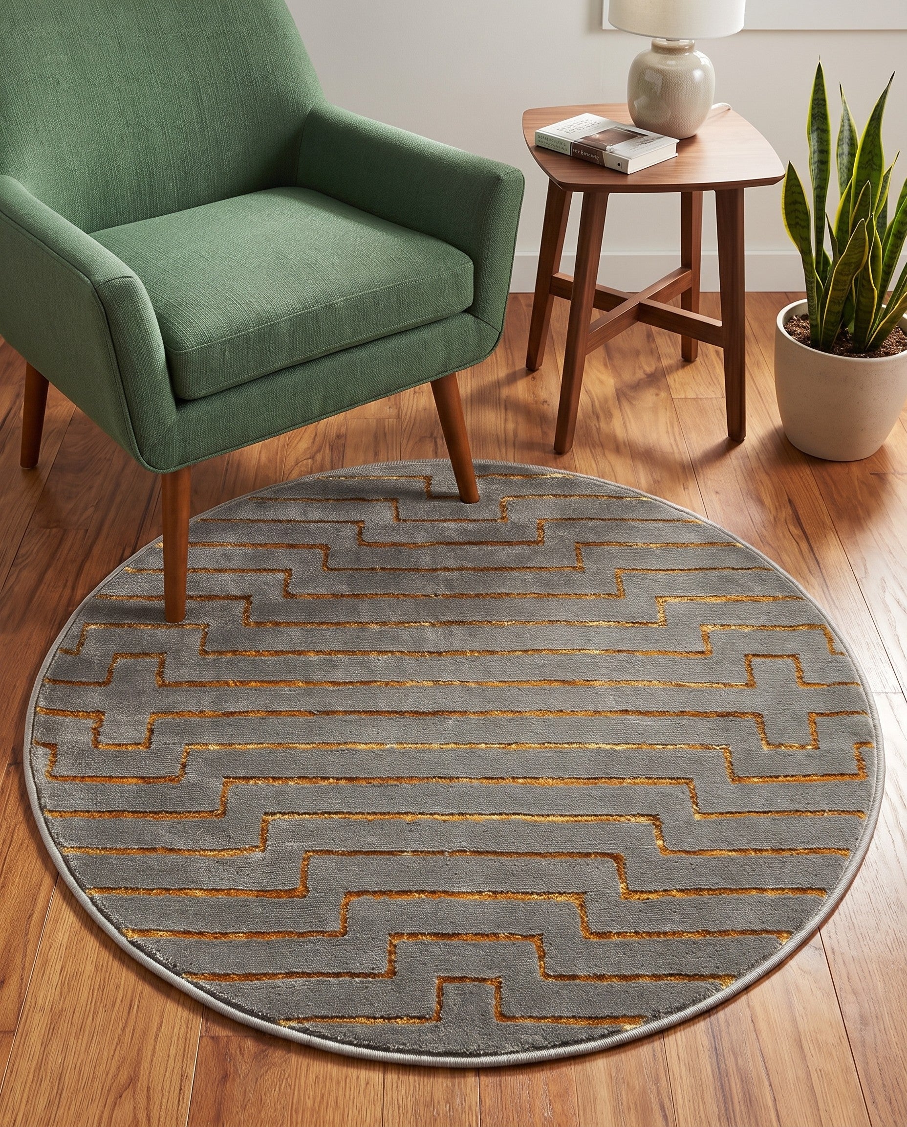 3' x 3' Vogue Geo Round Rug