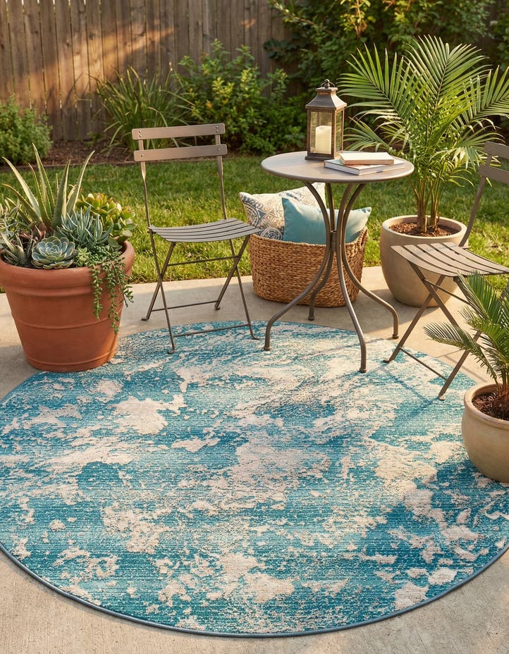 5' x 5' Easy-Clean Modern Indoor / Outdoor...
