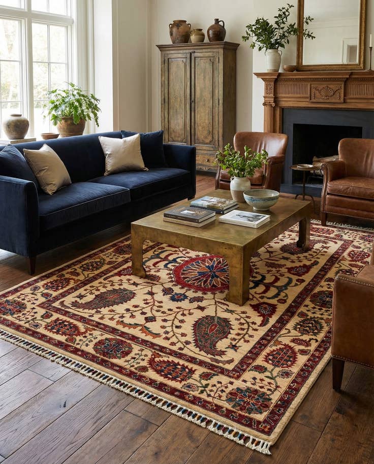 Detail image of 5' 9 x 7' 10 Samarkand Wool Rug