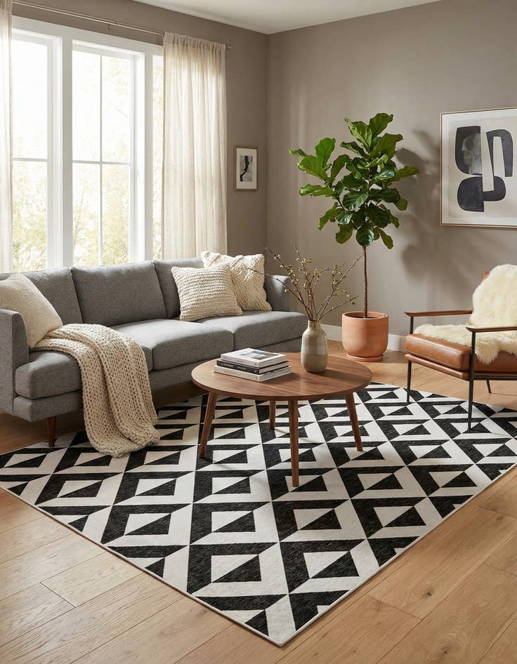 Detail image of 7' 10 x 11'  Washable Jill Zarin Napa Indoor / Outdoor Rug